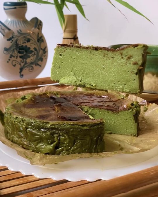 Gâteau au Fromage Basque au MATCHA