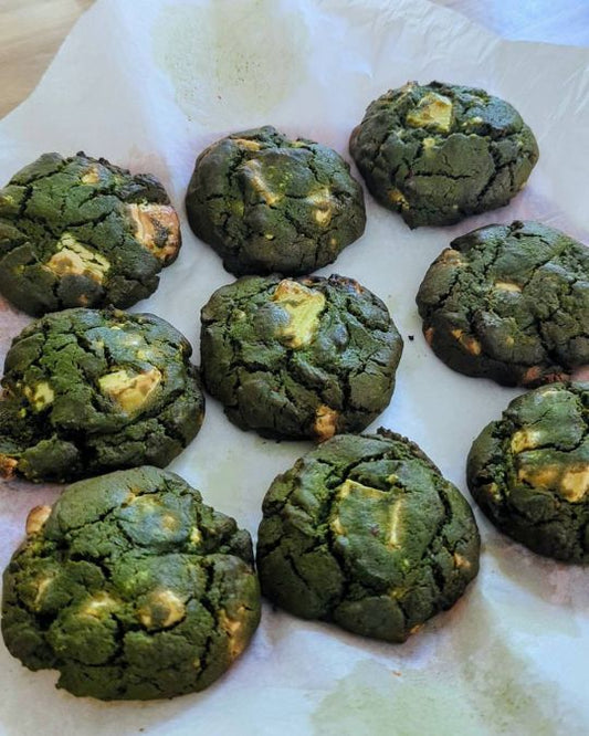 Matcha white chocolate chunk cookies